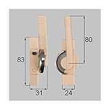 LIXIL 新日軽 引違い窓 錠 クレセント 3AKEY72R *製品色・形状等仕様変更になる場合があります*