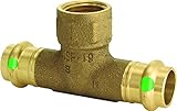 Viega ProPressブロンズTee with P Xメス1 " x 3 / 4 " Female NPT 2 Pack B017BW1ZTE 2