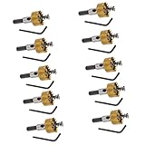 Baoblade 10セット　穴あけ　ドリルビット　HSS　六角レンチ　穴鋸　超硬カッター　全2サイズ　22mm/25mm　 - 切削直径:25mm