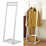 L型　木製ハンガーラック　L-fukud-40 (2. ホワイト)