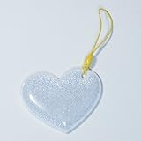 交通安全用リフレクター（反射シートタグラメ入り）ハート型 60mm×47mm 白