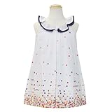 [クリスチャン・ディオール] Christian Dior ノースリーブ 子供ドレス ワンピース CD-0273WHT 6Aサイズ