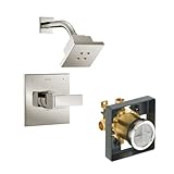 デルタDelta ksdar-t14267h2o-ss Araシャワーキットpressure-balance単一機能カートリッジ、ブリリアンスステンレスブリリアンスステンレス