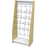 (代引不可)アール・エフ・ヤマカワ:木製カタログスタンドIIダブル ナチュラル×ホワイト SHKS2-002NW