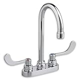 American Standard 7500.145.002 Monterrey Centerset 0.5 Gpm Lavatory Faucet with Gooseneck Spout and 
