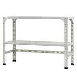 DJラック DJ-1200 幅120×奥行45×高さ90cm 2段 ホワイト 70㎏/段