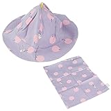 Lovoski ベビー　赤ちゃん　コットン　水玉模様　日焼け止め　バケットハット　キャップ 帽子　 スカーフ　ビブ　唾液タオル　ハンカチ　快適