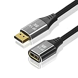 FDBRO ディスプレイポート 1.4 延長ケーブル DP（オス）-DP（メス） 8K@60Hz 4K@120Hz DisplayPort延長コード （1M）