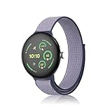 [MosFoil] Google Pixel Watch 4 41MM/3/2/1 対応 交換バンド ベルクロデザイン 柔らかく快適 サイズ調節可能 ピクセルウォッチ4 41mm 編組バンド ナイロン製 弾力性 マジックテープ 肌にやさしい 軽量 コンパチブル google pixel watch 4 41mm/pixel watch 3/2/1 交換ベルト ブルーパープル
