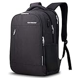 CANWAY リュック ビジネスリュック USBポートPC収納 バージョンアップ ラップトップバック 15.6インチ 大容量 ブラック
