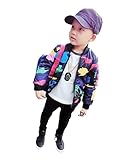 (ライフスター)Lifestr キッズ カラフル 迷彩 MA-1 ジャケット ブルゾン 男の子(オリジナルエコバッグセット)