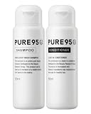 PURE95 お試しセット シャンプー コンディショナー 各50ml【 美容室専売品 】植物性 アミノ酸シャンプー&ヘアミルクパーミングジャパン ピュア95（ 全身洗える 地肌ケア スカルプケア 洗い流さないトリートメント エイジングケア サロン専売 ） パーミングジャパン ピュア95育髪コンシェルジュ監修