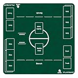 【CARD ONE】プレイマット フルサイズ カードゲーム ラバープレイマット 2人用 60x60cm 滑り止め 対戦用 緑色