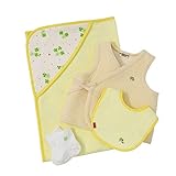 mikihouse(ミキハウス)【ホットビスケッツ】新生児スターターセット（おくるみ・胴着・ソックス・スタイ）74-9959-261/アイボリー