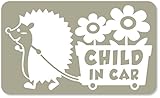 imoninn CHILD in car ステッカー　【マグネットタイプ】　No.62　花屋のハリさん　（グレー色）