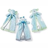Mud Pie Lil Buddy Cuddler Lovie Blue Security Blanket - Lion, Elephant, Puppy (Blue Elephant) by Mud
