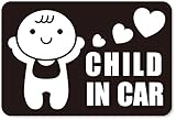 imoninn CHILD in car ステッカー　【マグネットタイプ】　No.10　赤ちゃん　（黒色）