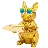 [デバリエ] 小物置き おもしろ雑貨 フレンチブルドッグ 鍵置き 誕生日プレゼント おしゃれ インテリア (ちょくりつゴールド) li-06-gl