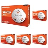 TaylorMade テーラーメイド 日本正規品 TP5 Pixシリーズ 2024 ゴルフボール 1ダース(12個入) (× 5)