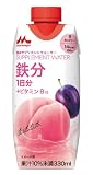 森永乳業 鉄分 紙パック 330ml 12本 サプリメントウォーター もも ピーチ ビタミン 飲み物 常温保存 水分補給 ドリンク