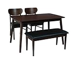 ベンチダイニング4点セット ダイニングテーブル (120cm幅/4人掛け用)・ダークブラウン