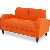 LOWYA （ロウヤ） ソファ ソファー 2人掛け コンパクトソファ コンパクト ファブリック オレンジ おしゃれ 新生活
