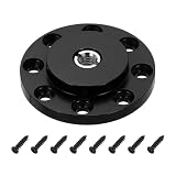 PATIKIL 3/8"ネジ三脚アダプターホルダー 直径30mm アルミ合金フランジ壁取り付け三脚マウントプレート 1/4"アダプタースクリュー付き マジックアーム・モニターライト・フラッシュ・DSLRカメラ用
