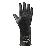 Showa Best 892 Unlined Viton Over Butyl Glove, Rolled Cuff, Chemical Resistant, 12 mils Thick, 12 Le
