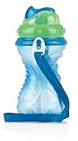 Nuby ストラップ付ストローボトル 420ml/ブルー【水筒】【マグ】【ボトル】FDNB1014901