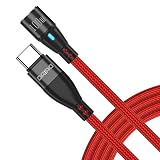 DAIAD マグネット充電ケーブルのみ 9ピン USB C Type-C PD 100W eMarker 5Aケーブル 360度回転 急速充電 データ転送 (レッド, 1m)