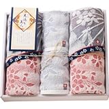 『香典返し 法要引き出物 お返しなどに人気の商品』　　今治製タオル　見返り美人　　フェイスタオル2P＆ウォッシュタオル2P