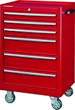 ダイシン工業 ツールキャビネット 工具収納 ツールケースワゴン スチール製 6段 TWZ-926R