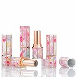 10本セット リップバーム チューブ入り リップスティックケース 口紅管 口紅容器 リップスティック容器 旅行 diy用 ハンドメイド 詰め替え用 化粧品容器 (ピンク)