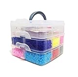 AteaMart DIYビーズ&ペグボード パック (キット内容:5mm-1パック7200ピース+5個ヒューズビーズ ボード+2個ピンセット+12色アイロンペーパー) FORクリスマスギフト並行輸入品