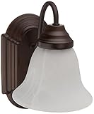 Maxim Lighting 8011MROI One Light Marble Glass Wall Light, Oil Rubbed Bronze [並行輸入品]