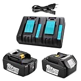 Powilling 互換マキタ 18v バッテリー+DC18RC充電器セット マキタバッテリー18V 6000mAh マキタDC18RD充電器 マキタBL1860Bバッテリー マキタ充電器DC18RC 14.4V-18V 3A マキタバッテリー BL1460 BL1430 BL1860 BL1860B BL1830 BL1850 BL1890など対応 【18バッテリー2個+充電器1個セット】