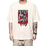 [LADYG] ベルセルク Berserk 映画 アニメ 漫画 髑髅の骑士 プリントtシャツ 人気 おしゃれ メンズ/レディース Tシャツ 夏服 スポーツ トップス 半袖 無地 通気性 ファッション ゆったり シャツ