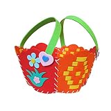 ストレージバスケット、CocalカラフルEva学習DIYハンドメイド帽子キッズ早期教育玩具HandicraftsベビーランドリーバスケットハンドルforおむつおもちゃキュートNeutralホームDec