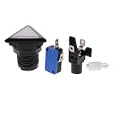 Baoblade ゲームボタン　ゲーム機 三角 アーケードボタン　LEDランプ付き　DC 12V電源をサポート　インストール簡単　便利　DIY 全５色選べる - 白