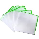 Fluffy（フラフィ） 花Bメロ 二重合 ガーゼハンカチ グリーン 10枚セット 日本製 綿100％ 無地 32×32cm