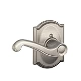 Schlage f170 Fla 619 CAM LHキャメロットコレクションLeft Hand Flair装飾トリムレバー、サテンニッケル