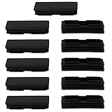 uxcell チューブインサート 25 x 75mm プラスチック製 長方形 リブ付き チューブインサート エンド カバー キャップ 家具 脚 フロアプロテクター 11個入り