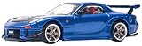 POP RACE 1/64 マツダ RX-7 (FD3S) RE-AMEMIYA WIDEBODY METALLIC BLUE 完成品