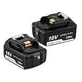 18Vマキタバッテリー マキタ18V 5.0Ah 互換バッテリー マキタBL1850b電動工具用 2個セット　4段残容量表示+自己故障診断搭載 1年間保証 マキタBL1830 BL1840 BL185