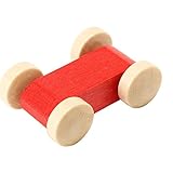 BECK (ベック社) クネクネバーン用 木の車 20004 木のおもちゃ 積み木 レッドピタゴラスイッチみたいなおもちゃ [並行輸入品]