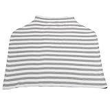 Liebeye ベビーカーカバー　多機能　マルチユース　ストレッチ　新生児　幼児　看護カバー　シート　授乳カバー Gray stripes