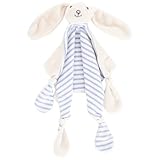 JoJo Maman B?b? B6497BLUONE Soft Rabbit Toy in Blue by JoJo Maman Bebe