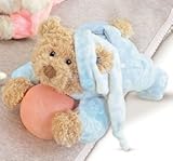 NEW Baby Gund Blue Paisley Bear Rattle Lovey 58276 by GUND