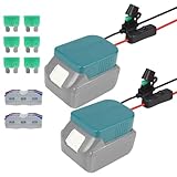 【2個入り】 マキタ互換品 バッテリーアダプター 18V コンバーター ON/OFF ヒューズ＆スイッチ付き 14.4v 18v適合 互換性 BL1830 BL1840 BL1850 BL1860 DIYライドオントラック、ロボット工学、RC玩具、ワークライト用グッドパワーコンバーター