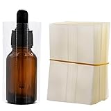 200件10ml 15ml 30mlガラスボトル用PVC熱収縮包装膜、透明熱収縮包装／熱収縮包装ボトル (15mlに適しています)